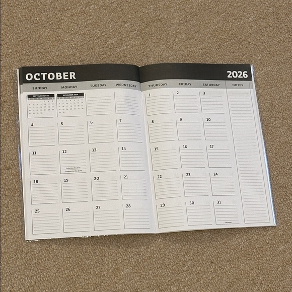 NEW NWT 2026 Monthly Planner Calendar - shades of Purple - Jot - thin - notes - Picture 2 of 7